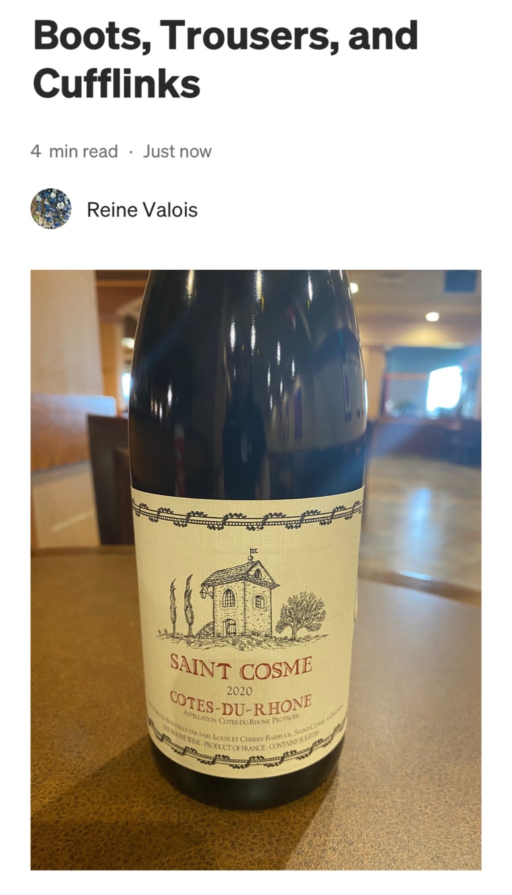 Boots, Trousers, and&nbsp;Cufflinks